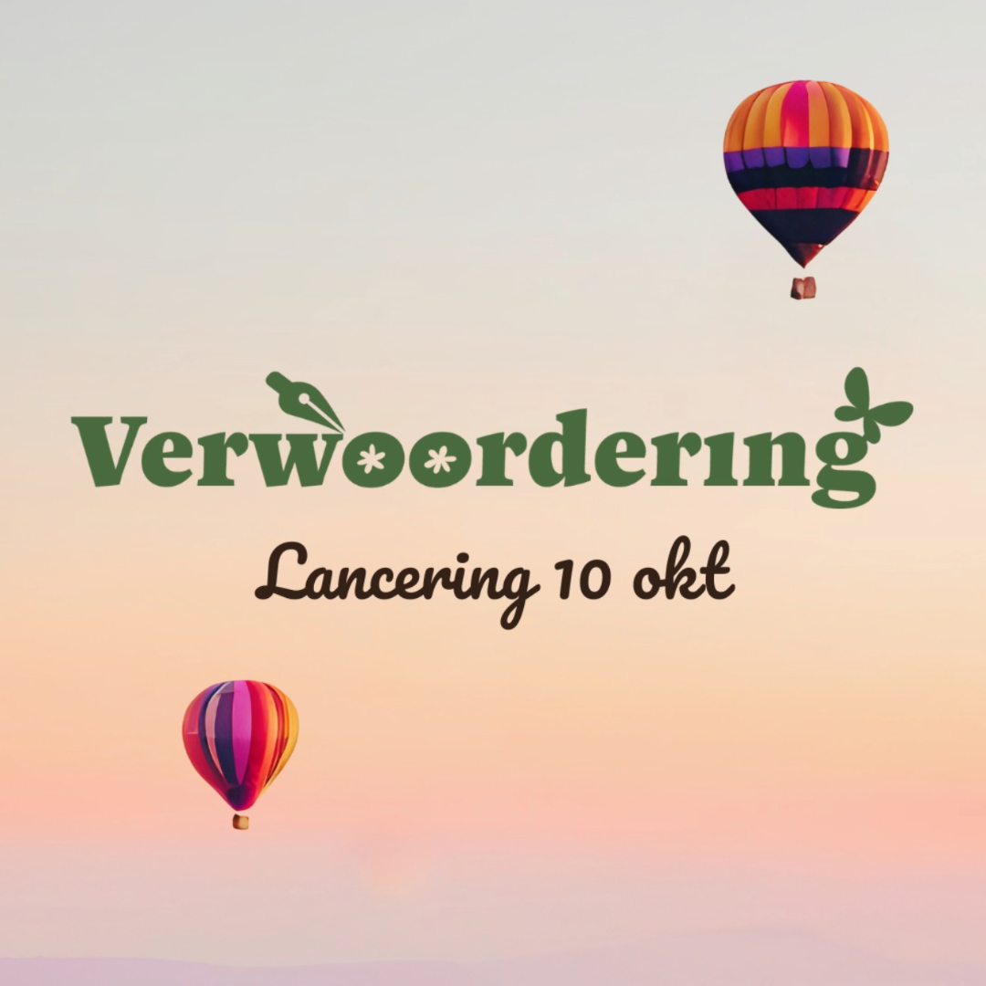 Campagnebeeld voor de lancering van het merk Verwoordering als project uit de portefeuille van Textaco
